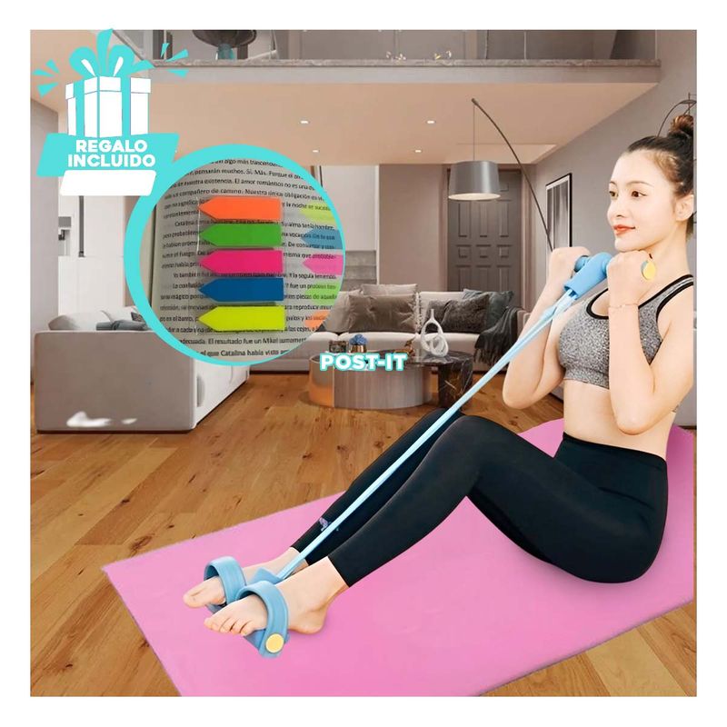 GENERICO - Pack6 Liga Elastica en Celeste Claro Y+Banderitas Adhesivas