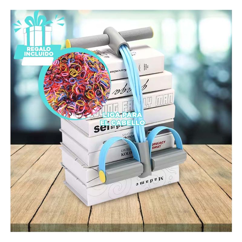 GENERICO - Banda Portable en Celeste Claro y Plomo Y+Ligas de Regalo