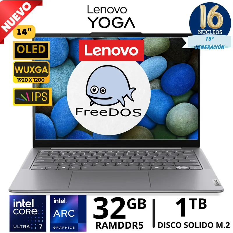 LENOVO - Laptop Lenovo Yoga Slim 7 14IMH9 Core Ultra 7- 155H, 14"OLED, Ram 32Gb, SSD 1Tb, FreeDos
