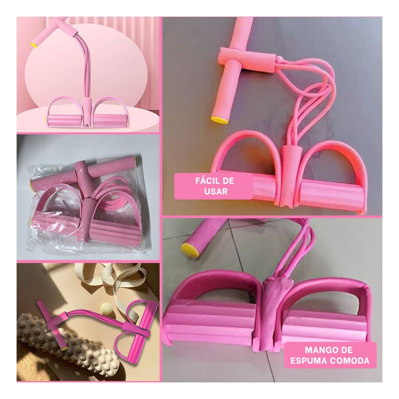 GENERICO - Pack6 Liga Tensor de Pedal en Rosado Claro Y+Regalo Agendita