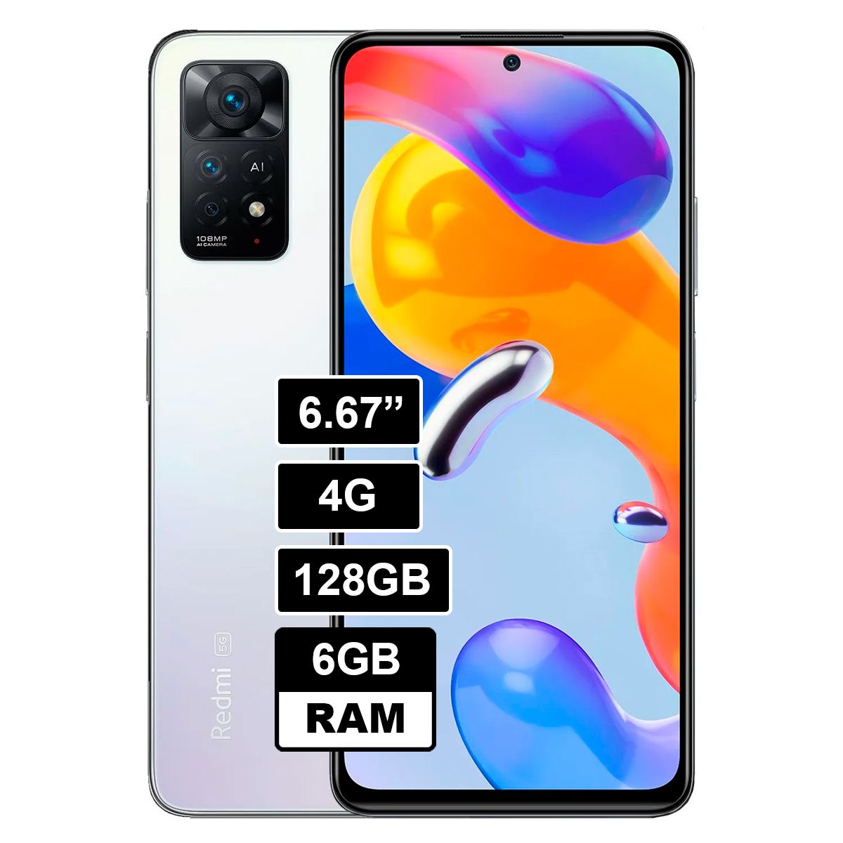 XIAOMI - REDMI NOTE 11 PRO 4G 128GB 6GB - BLANCO