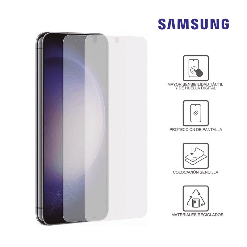 SAMSUNG - Protector De Pantalla Samsung Para Galaxy S23 Transparente Ef-Us911Ctegww