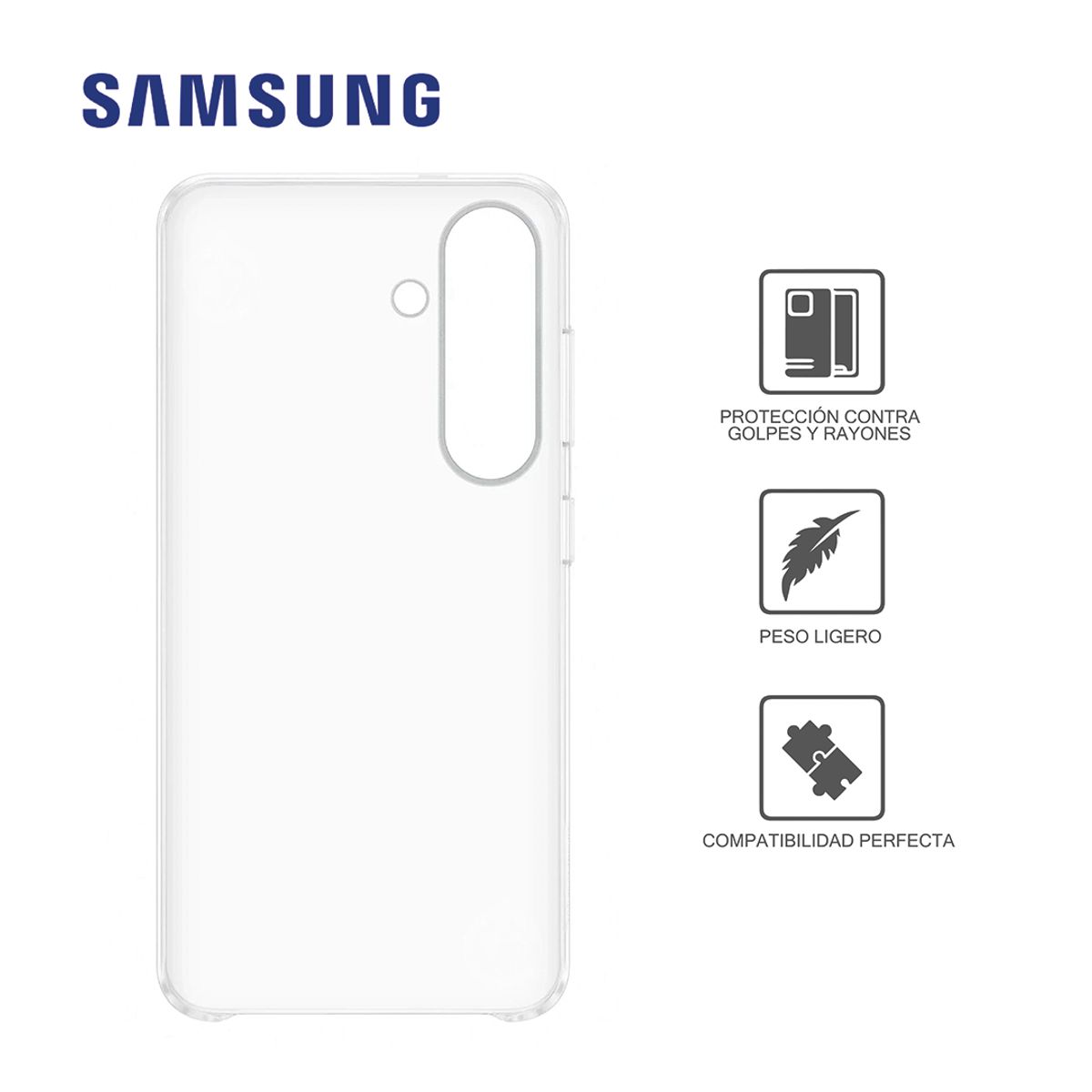 SAMSUNG - Case Samsung Clear Ef-Qs936Ctegww Para El Galaxy S25 Plus Transparente