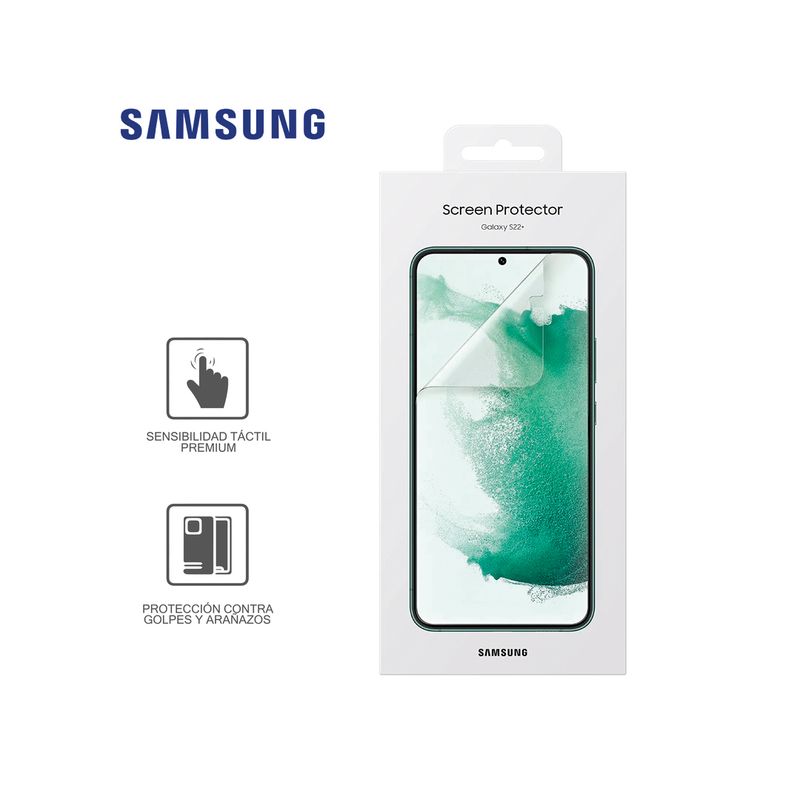SAMSUNG - Protector De Pantalla Samsung Para Galaxy S22 Plus Transparente Ef-Us906Ctegww
