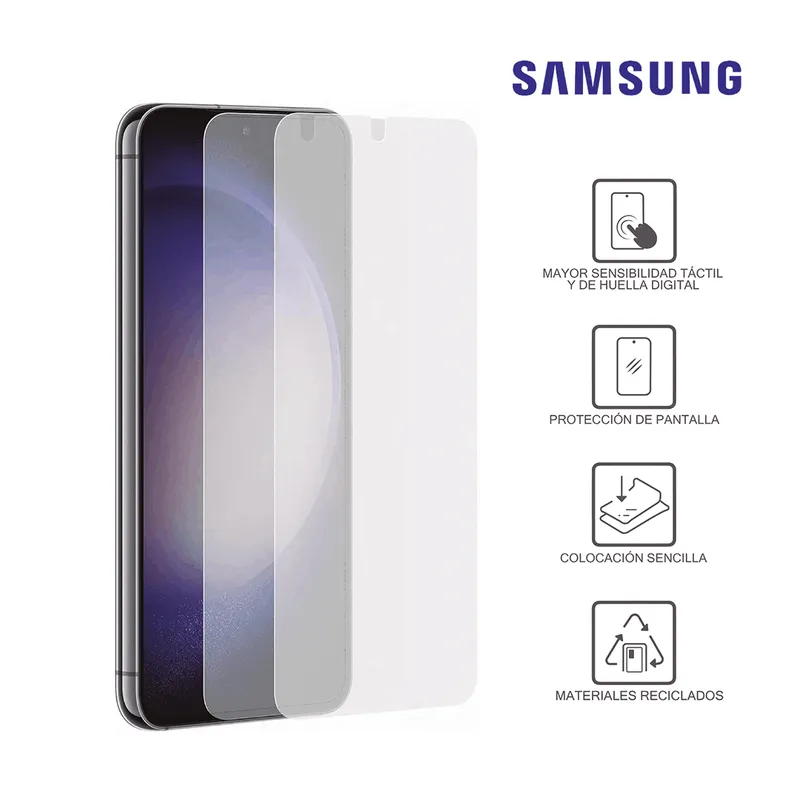 SAMSUNG - Protector De Pantalla Samsung Para Galaxy S23 Transparente Ef-Us911Ctegww