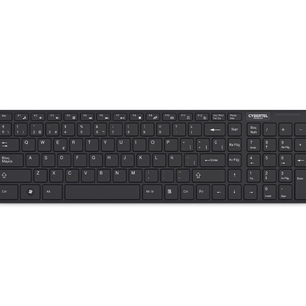 CYBERTEL - Teclado y Mouse inalámbrico color negro Cybertel PREMIER WT802