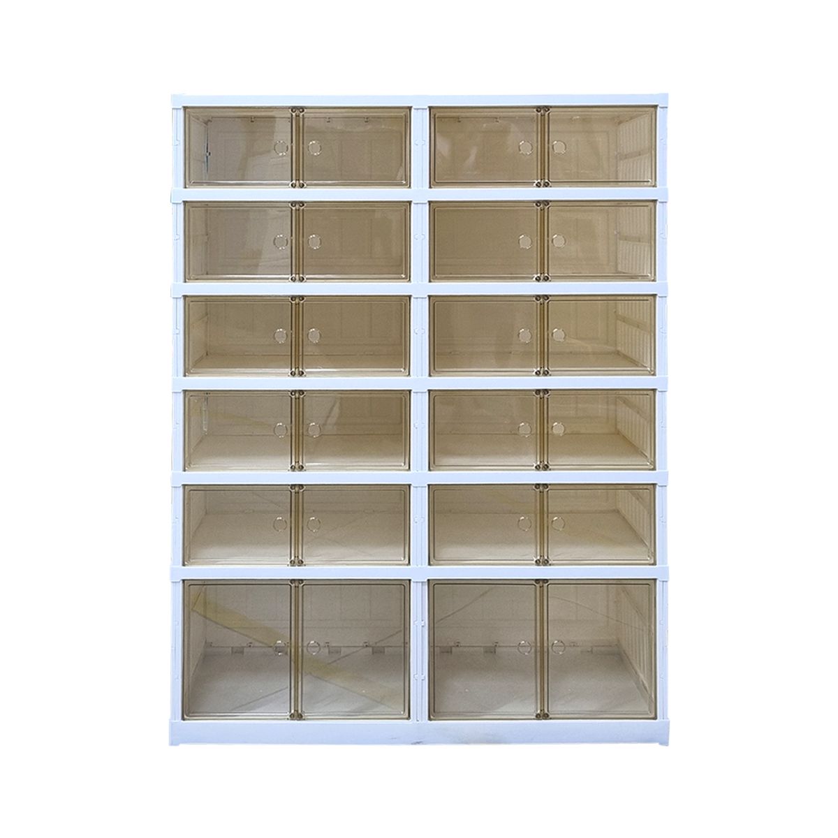 GENERICO - ZAPATERA DE 2 FILAS PARA 24 PARES CON PUERTAS IMANTADAS