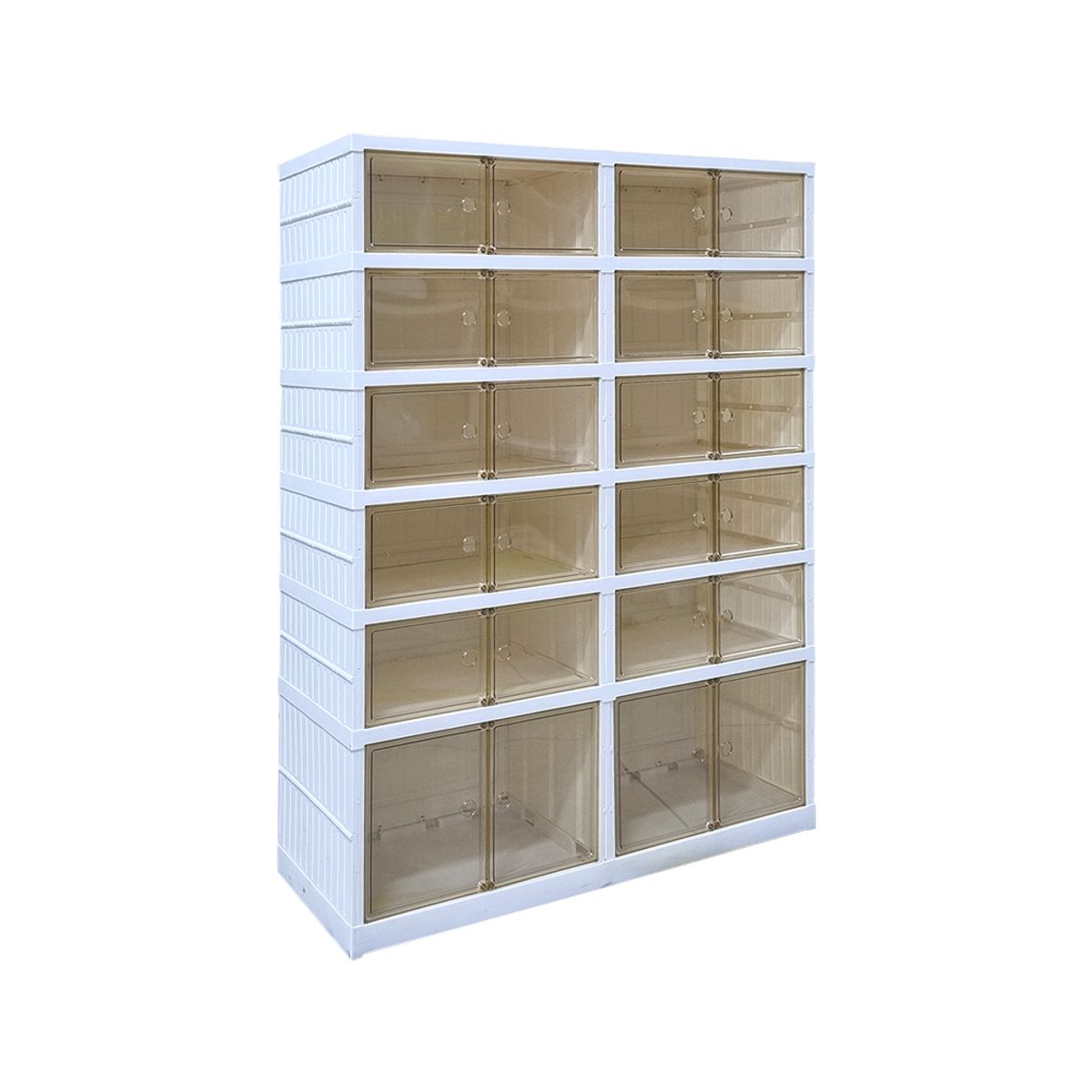 GENERICO - ZAPATERA DE 2 FILAS PARA 24 PARES CON PUERTAS IMANTADAS