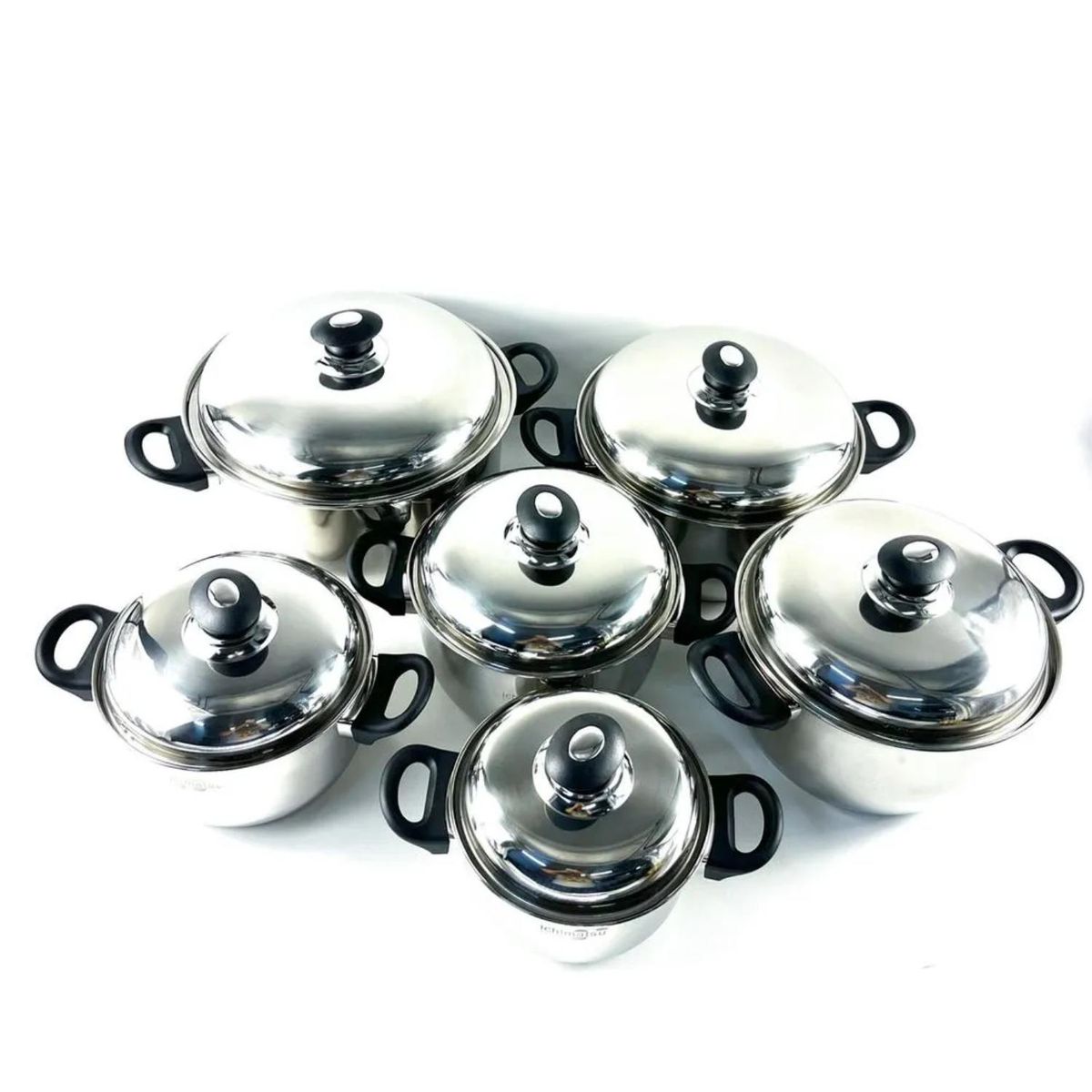 ICHIMATSU - Juego Ollas Leo X 12 Piezas Acero Inoxidable ichimatsu