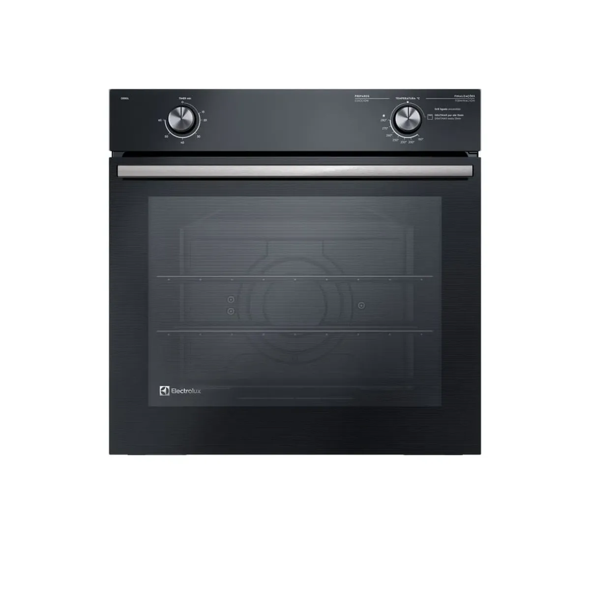 ELECTROLUX - Horno Empotrable 80LT A Gas con Grill Black Electrolux OE8GL