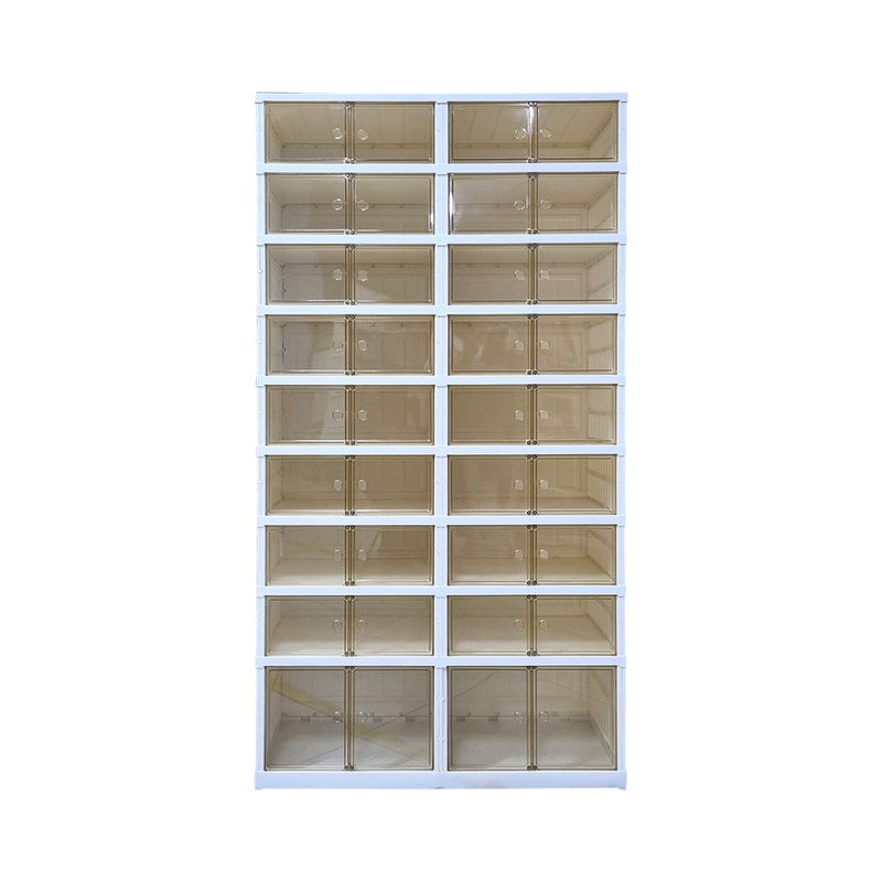 GENERICO - ZAPATERA DE 2 FILAS PARA 36 PARES CON PUERTAS IMANTADAS Y RUEDAS