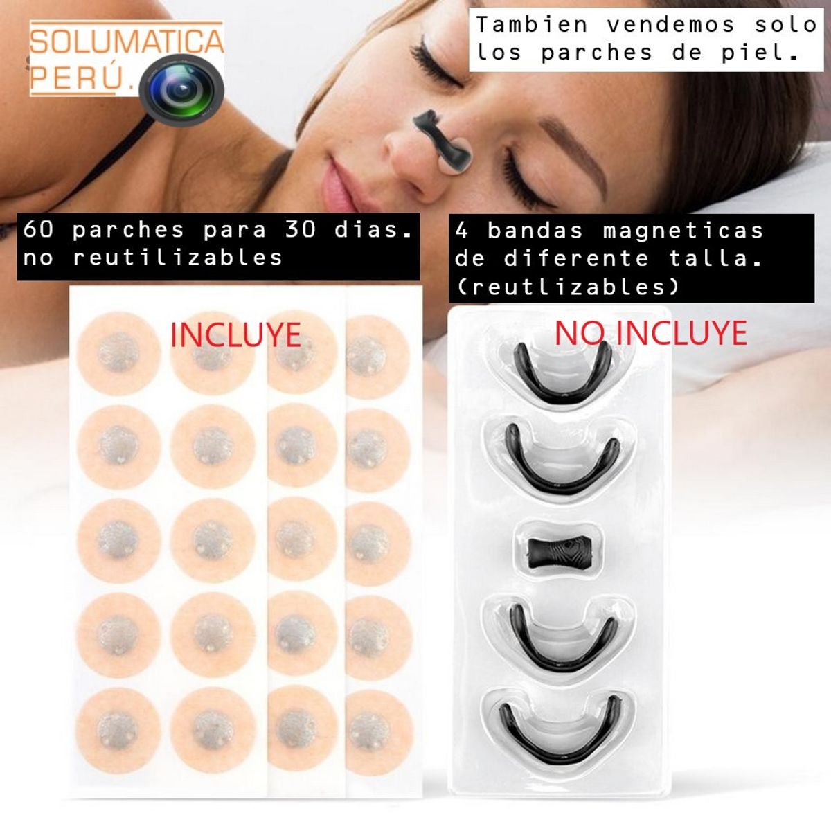 OEM - Parches Nasales - Anti Ronquido Magneticos - Repuestos Para 30 Dias