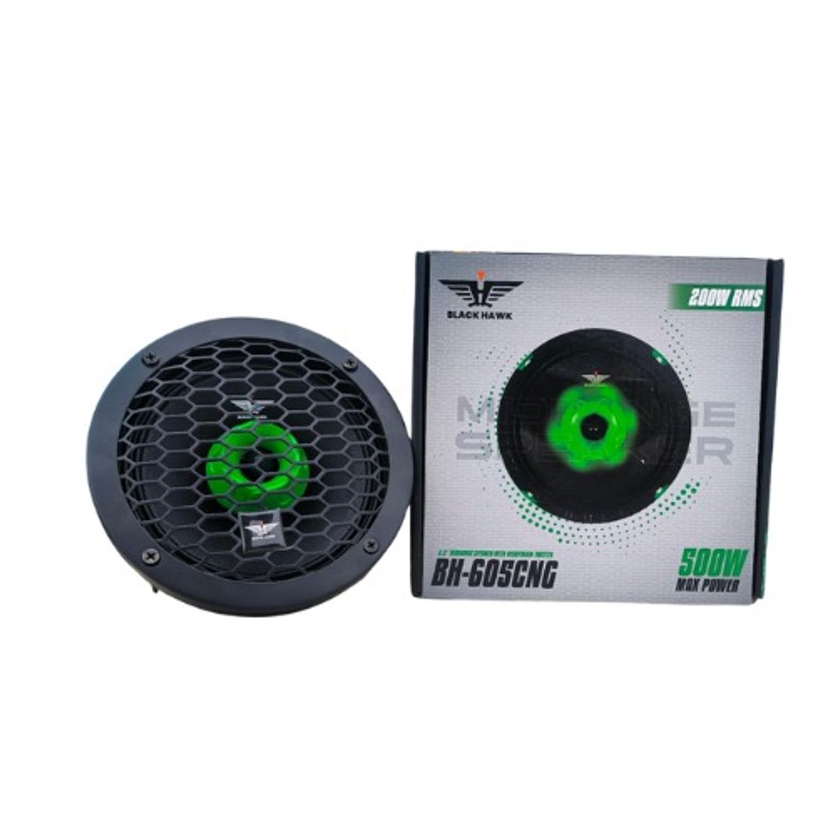 GENERICO - MEDIO RANGO BLACK HAWK 6.5 PULG LUZ LED VERDE