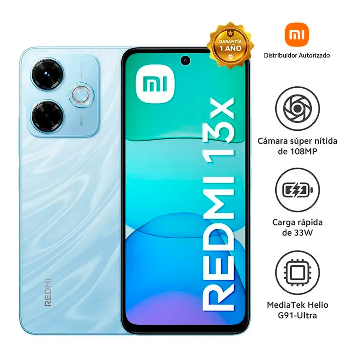 XIAOMI - Celular Xiaomi Redmi 13X 256GB 8GB RAM - Azul