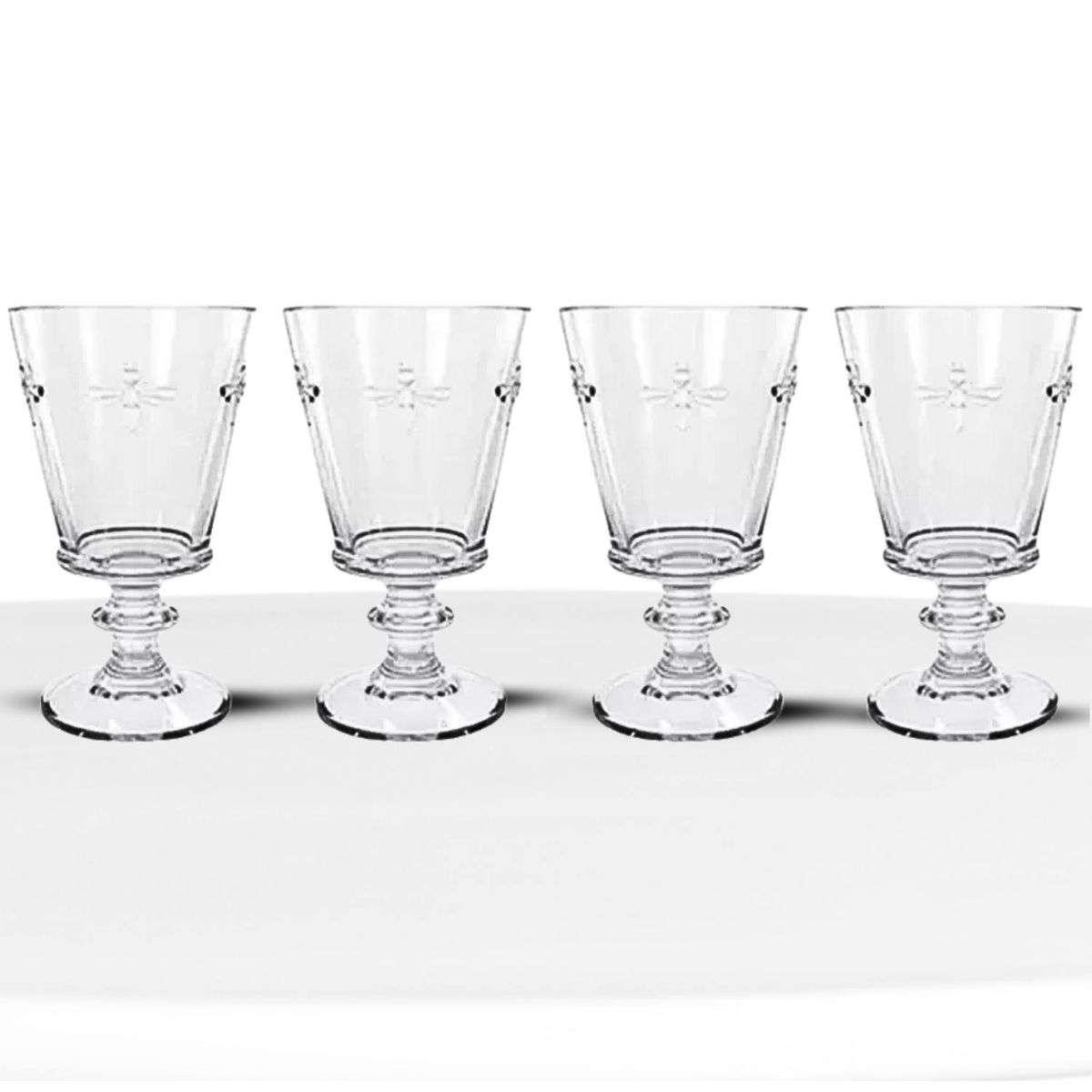 ALLEGRA - Set 4 Copas Agua&Vino 340Ml Honey Bee