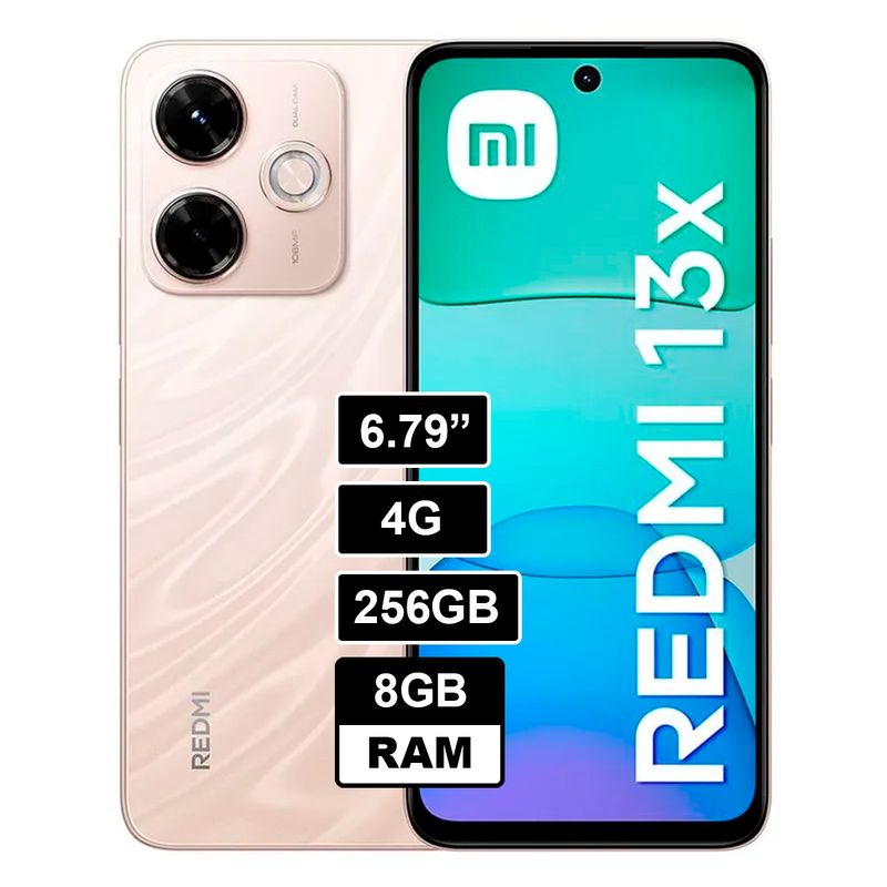 XIAOMI - Celular Xiaomi Redmi 13X 256GB 8GB RAM - Dorado