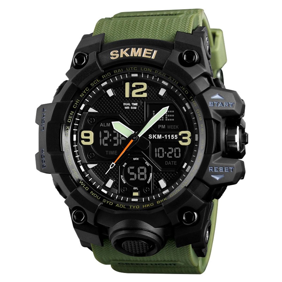 Skmei - Reloj Skmei 1155 CAMUFLADO GRIS Correa Silicona