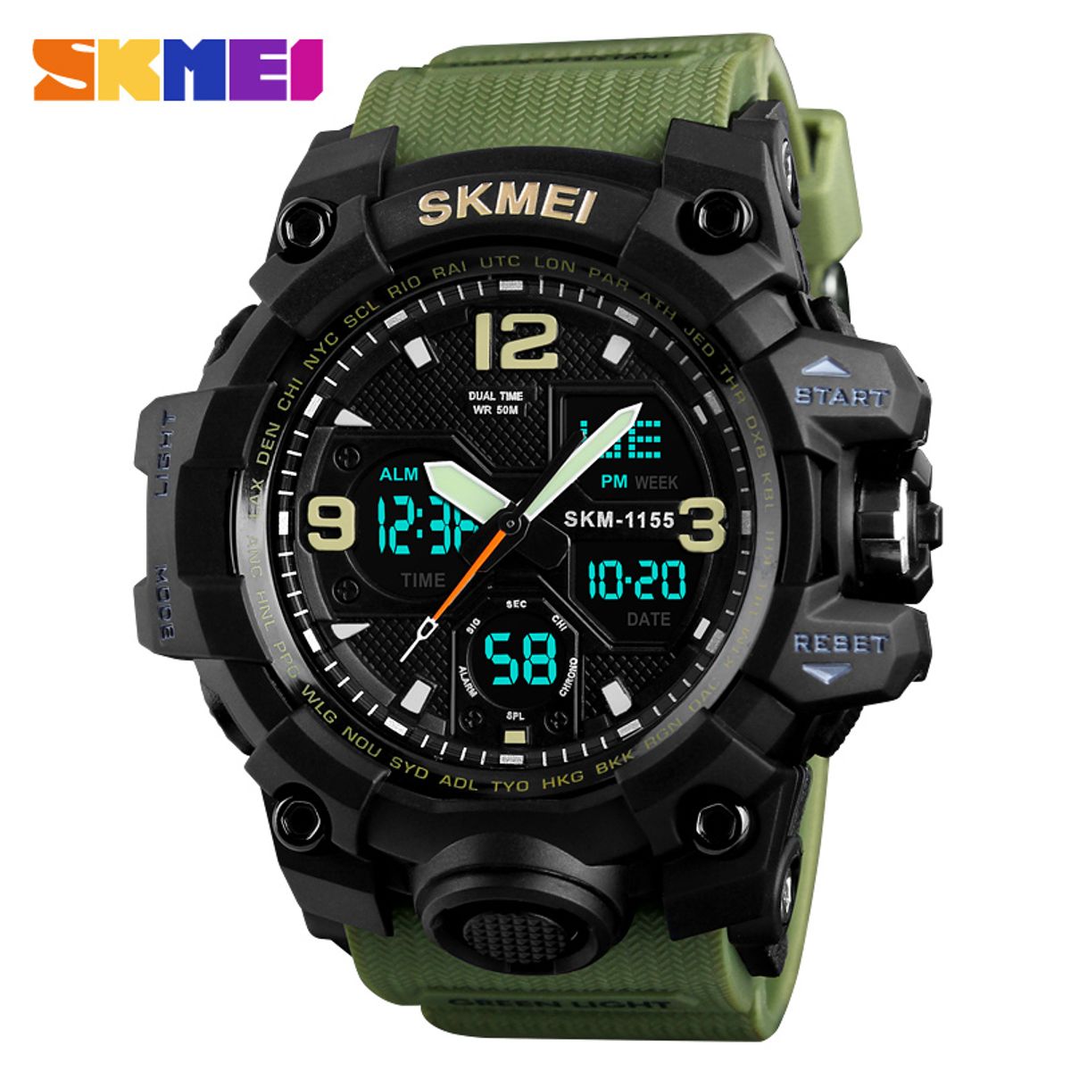 Skmei - Reloj Skmei 1155 CAMUFLADO GRIS Correa Silicona