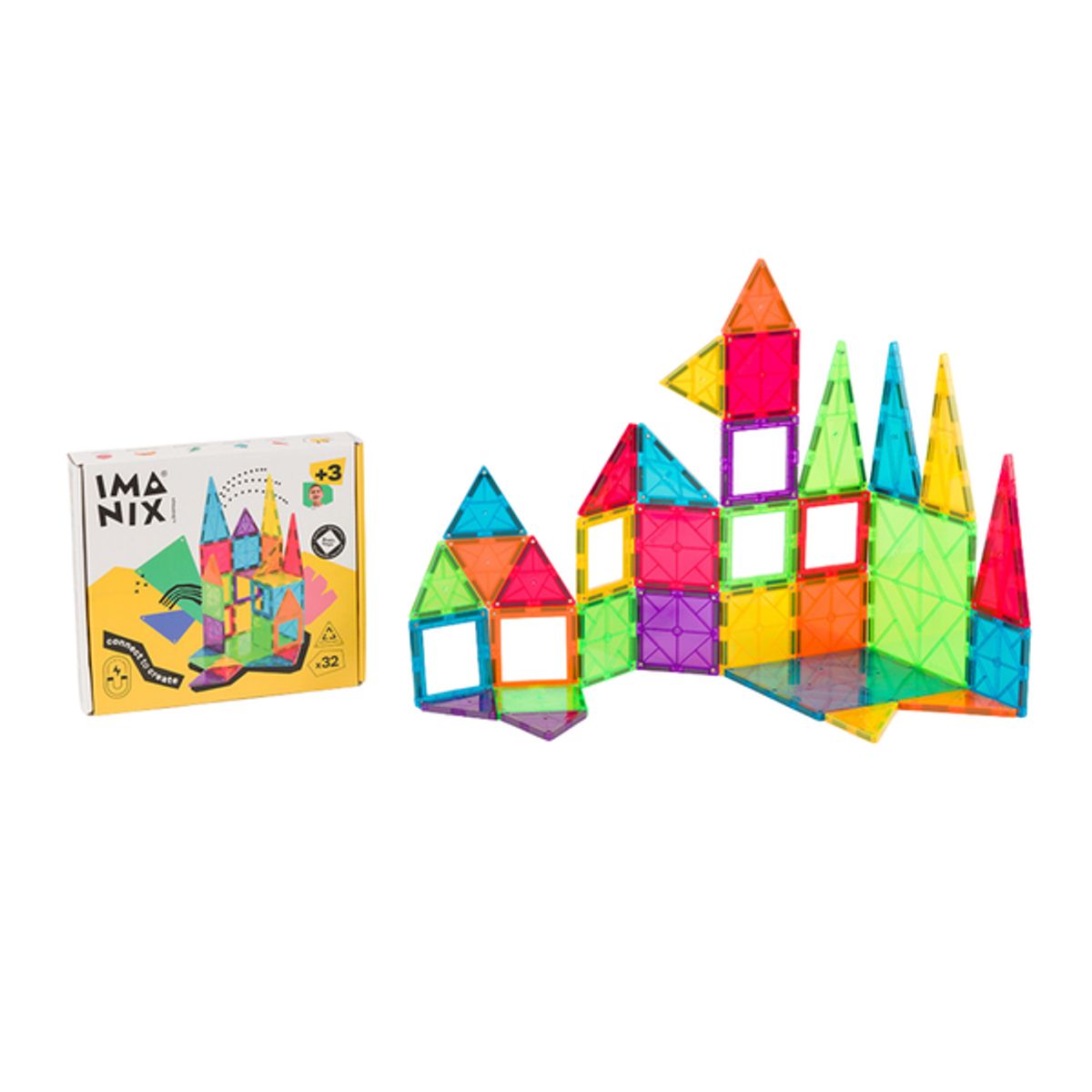 IMANIX - Imanix Set magnético clásico 32 piezas imantadas