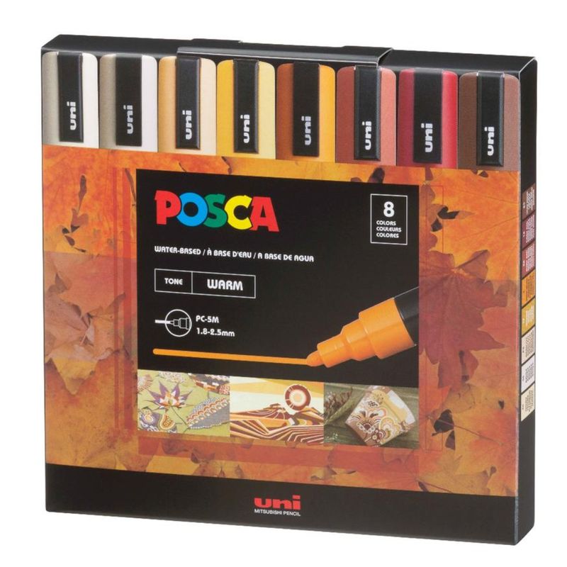 POSCA - Set Marcadores Punta 5m x 8 Warm