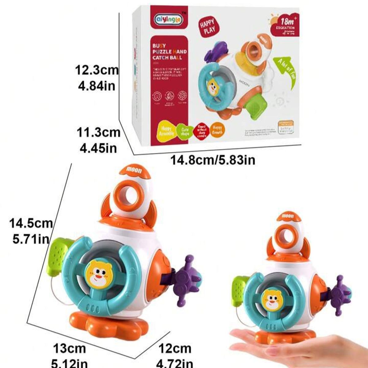 GENERICO - Juguete sensorial Montessori 6 en 1 para bebés 18 M +