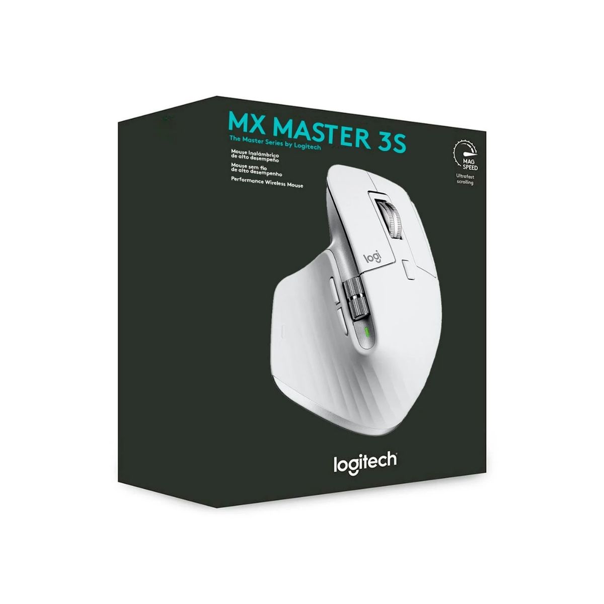 LOGITECH - MX Master 3S Inalambrico Multidispositivos Blanco  Pale grey 910-006562