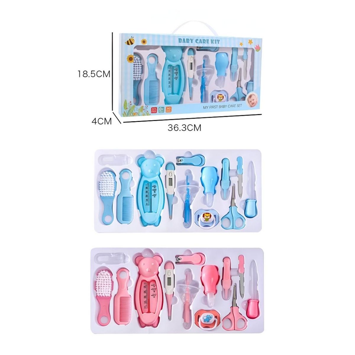 GENERICO - Kit Completo de Cuidado Personal para Bebé Niño - 13 Pzs