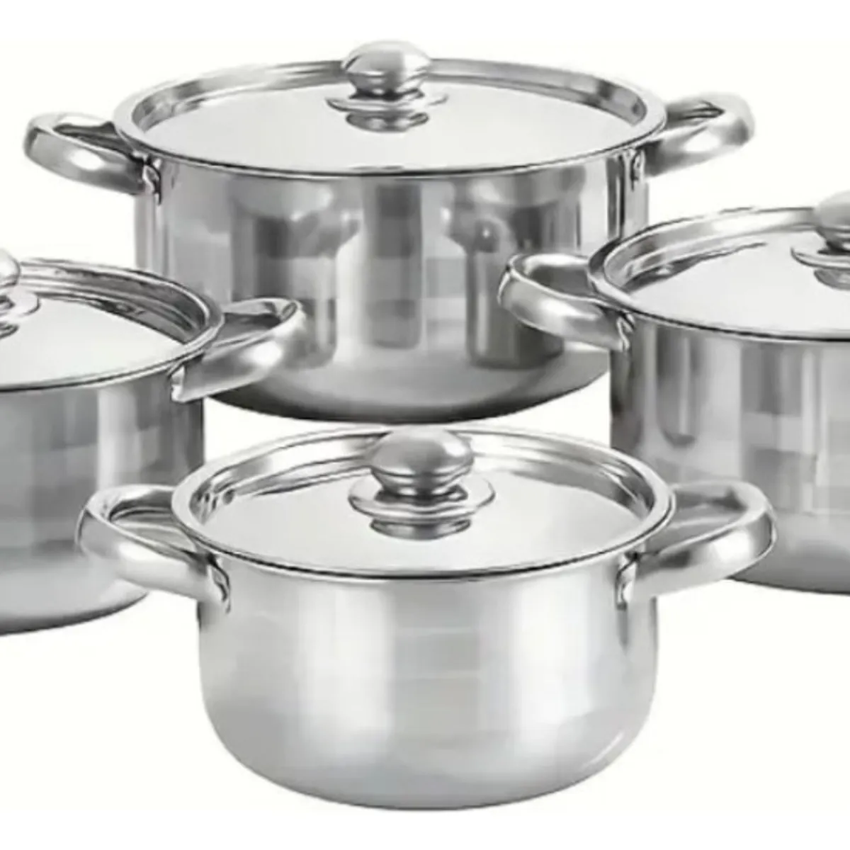 U BUY - Set De Ollas Acero Inoxidable 4 Piezas