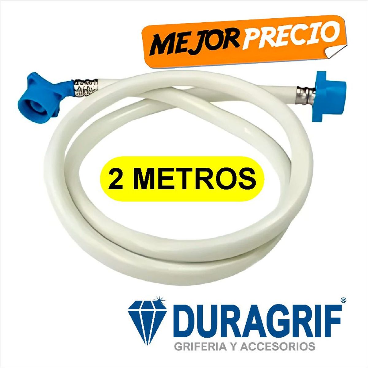 DURAGRIF - MANGUERA DE INGRESO LLENADO LAVADORA 2 METROS