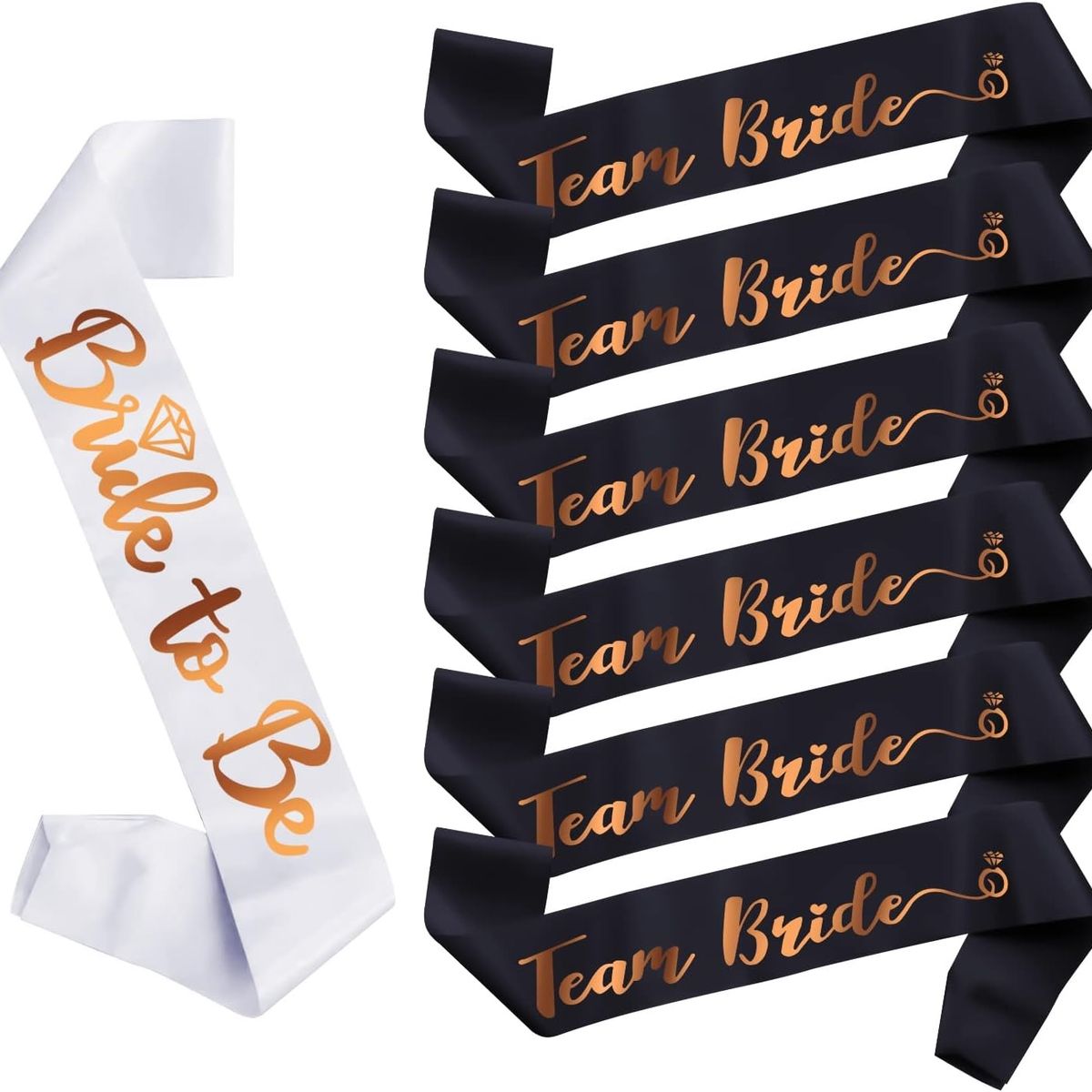 GENERICO - Set x 7 Bandas para novia y team bride despedida de soltera