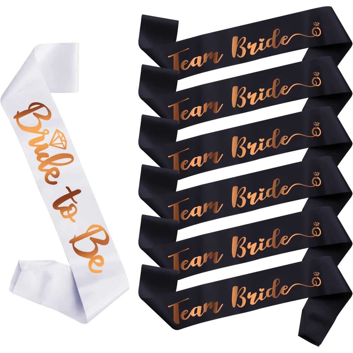 GENERICO - Set x 7 Bandas para novia y team bride despedida de soltera