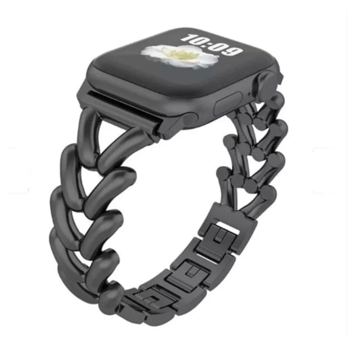GENERICO - Correa Acero Trenzada para Apple Watch 49mm - Negro