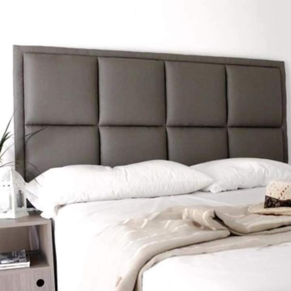 GENERICO - Cabecera Box Square King - Plomo Rata