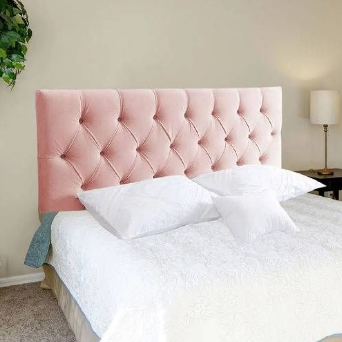 GENERICO - Cabecera Box Weymi 1.5 Plazas Capitoné - Rosa