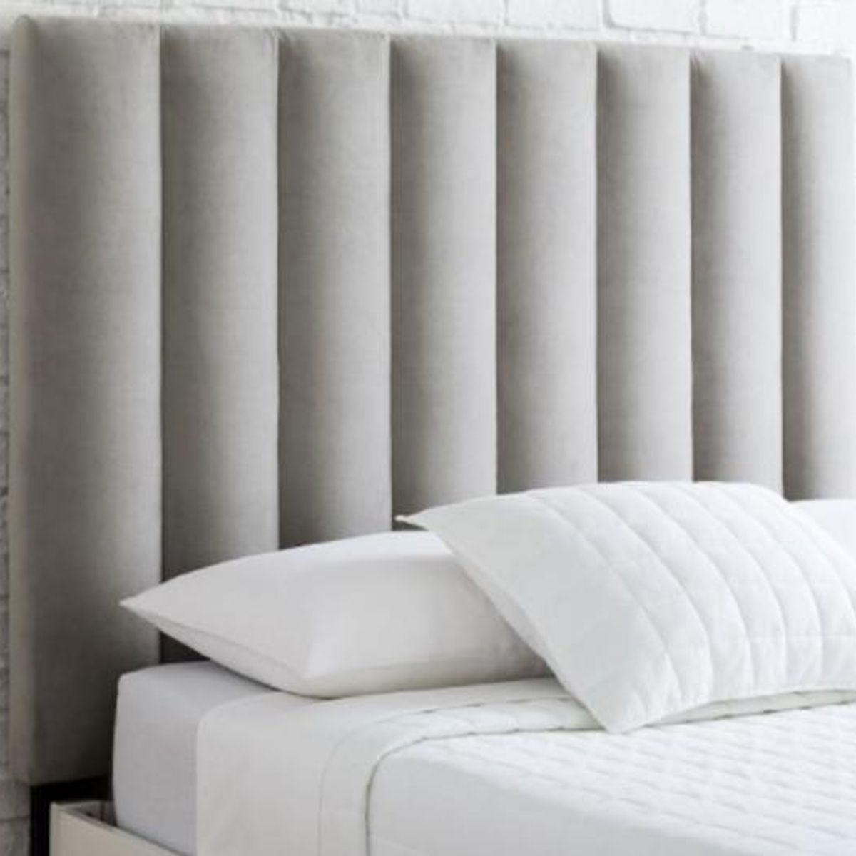 GENERICO - Cabecera Box Weymi 2 Plazas Panel Vertical - Gris Claro