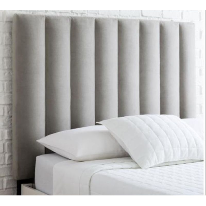 GENERICO - Cabecera Box Weymi 2 Plazas Panel Vertical - Gris Claro