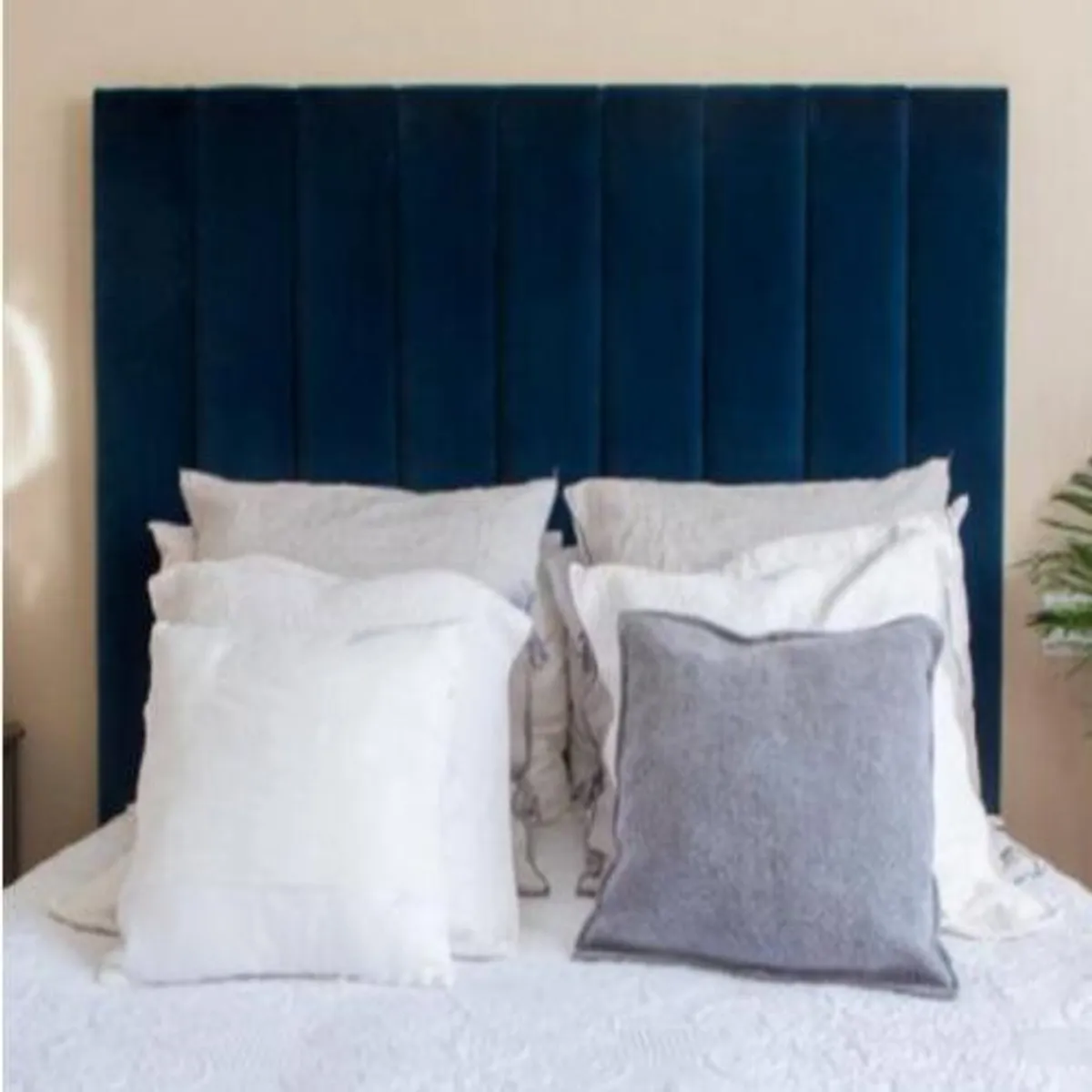 GENERICO - Cabecera Box Weymi 2 Plazas Panel - Azul Oscuro