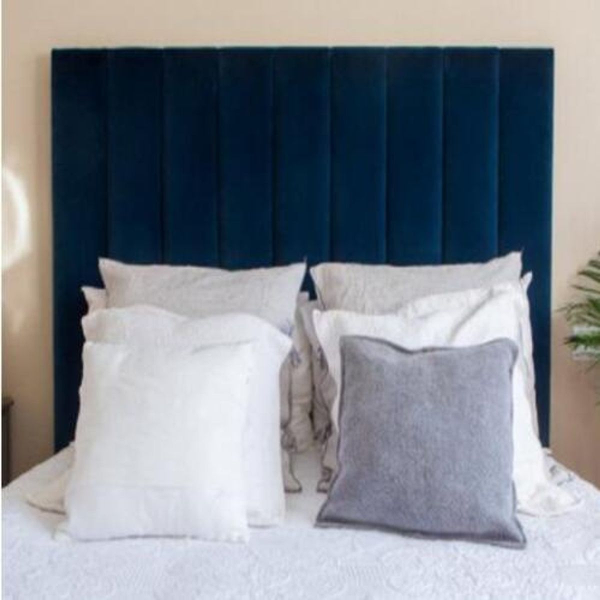 GENERICO - Cabecera Box Weymi 2 Plazas Panel - Azul Oscuro