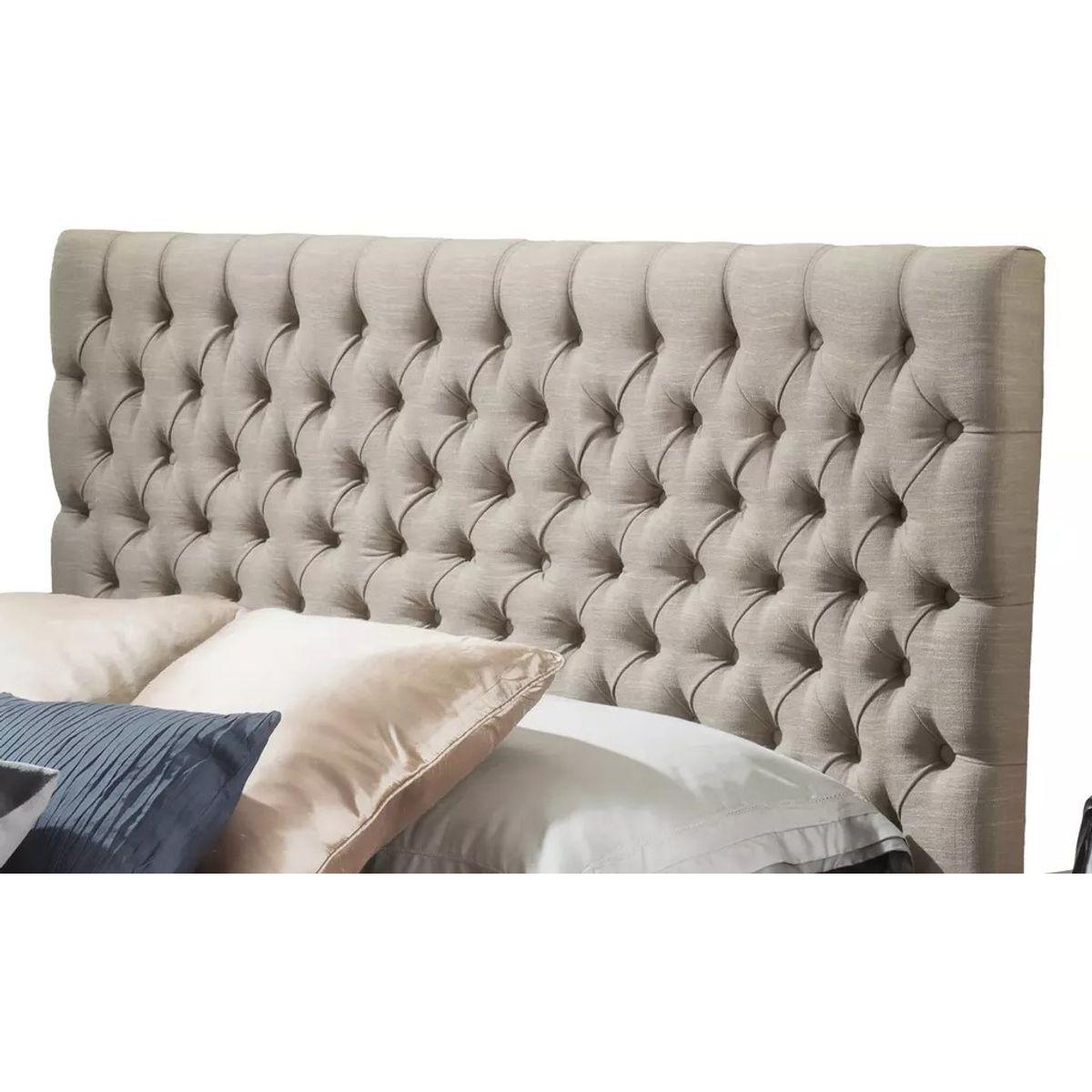 GENERICO - Cabecera Box Weymi Queen Capitoné - Beige