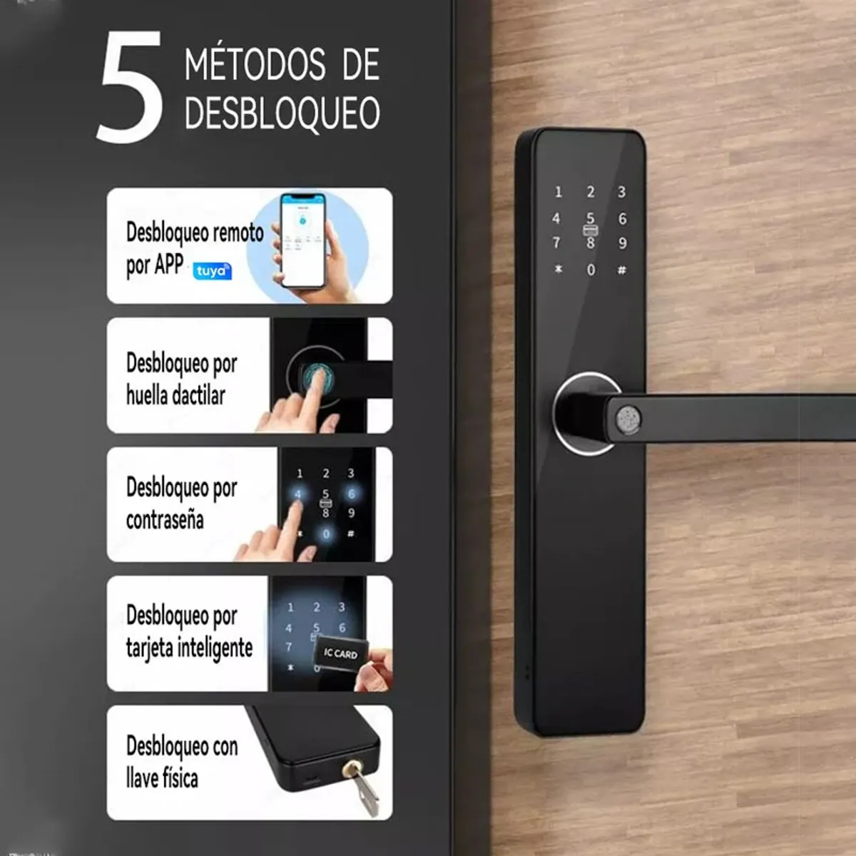 U BUY - Cerradura Digital Inteligente Tuya App Wifi Versión Español