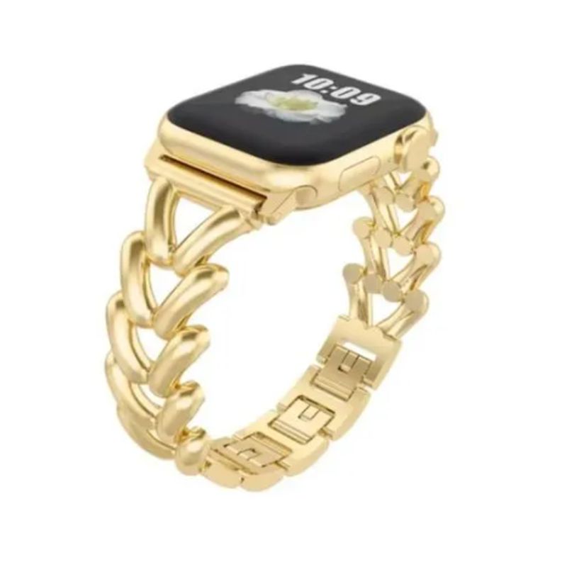 GENERICO - Correa Acero Trenzada para Apple Watch 44mm - DORADO