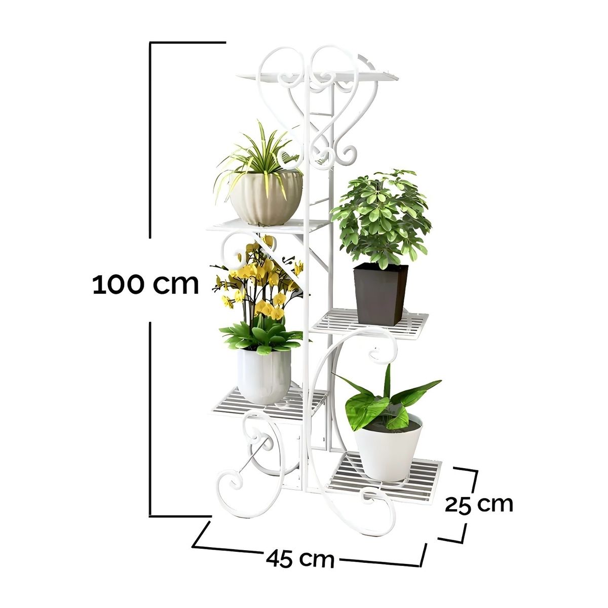 ANYHOGAR - Soporte De 5 Niveles Para Macetas Plantas Decorativo