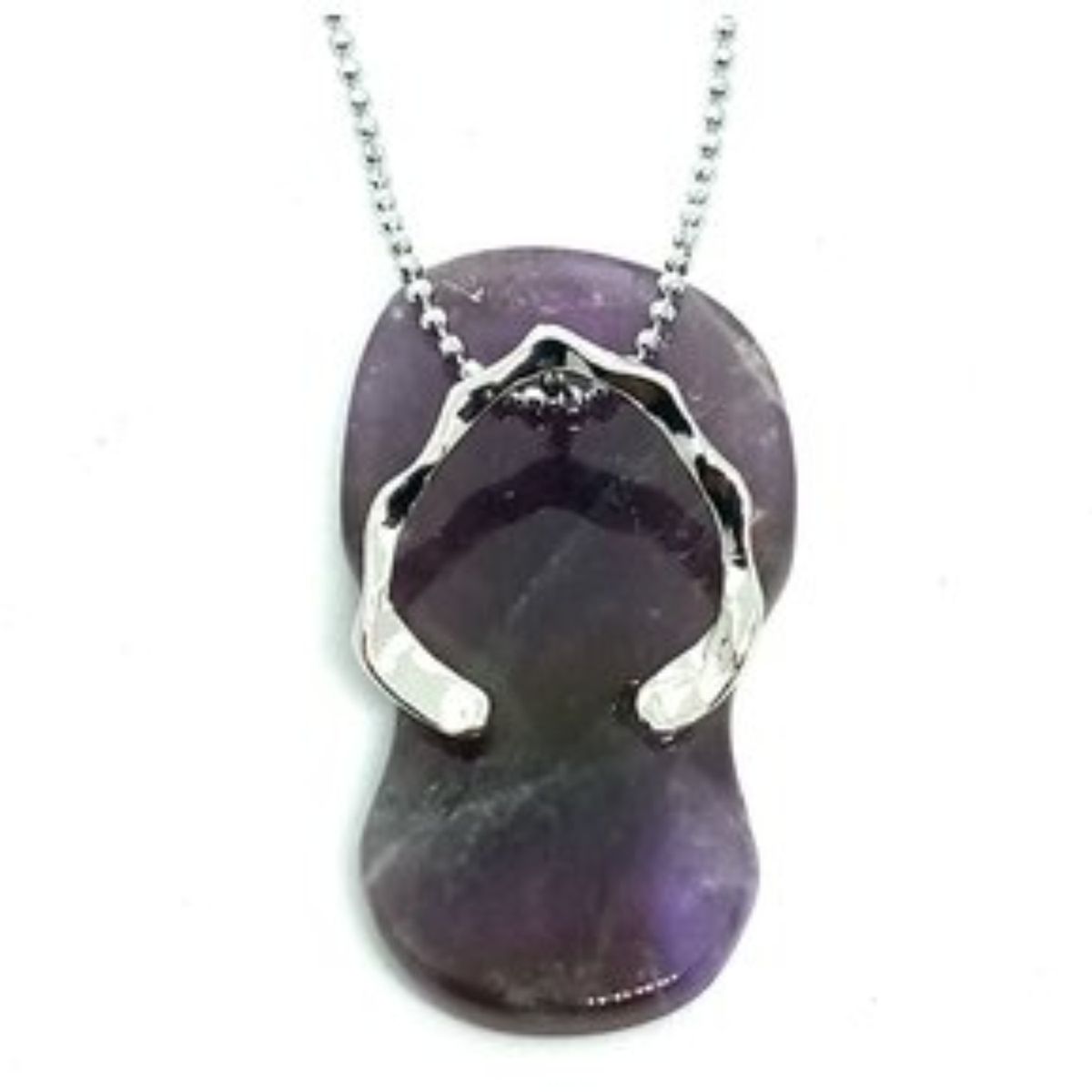 LUCYANA JOYAS Y ACCESORIOS - Collar para Mujer de Sandalia y Cuarzo Amatista - Joyas Lucyana