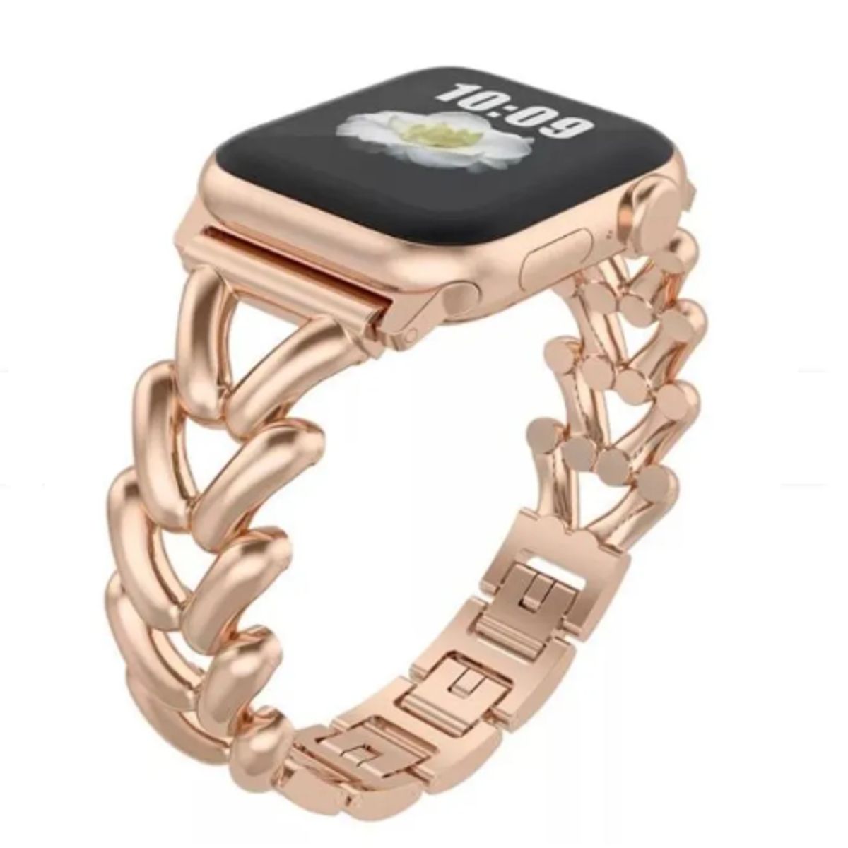 GENERICO - Correa Acero Trenzada para Apple Watch 44mm - ROSA GOLD