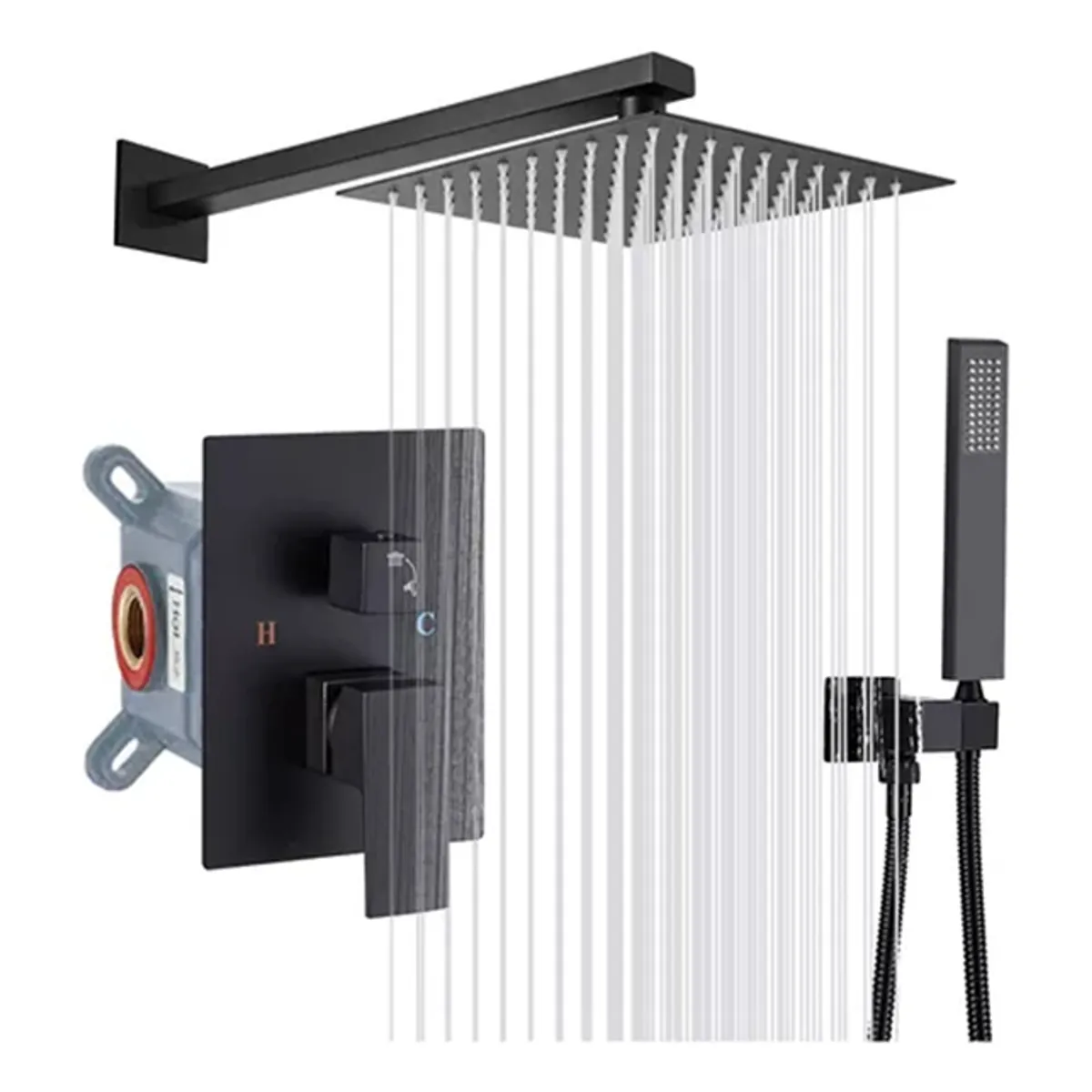 ANYHOGAR - Baños De Manguera Ducha Flexible Ducha Llave De Ducha