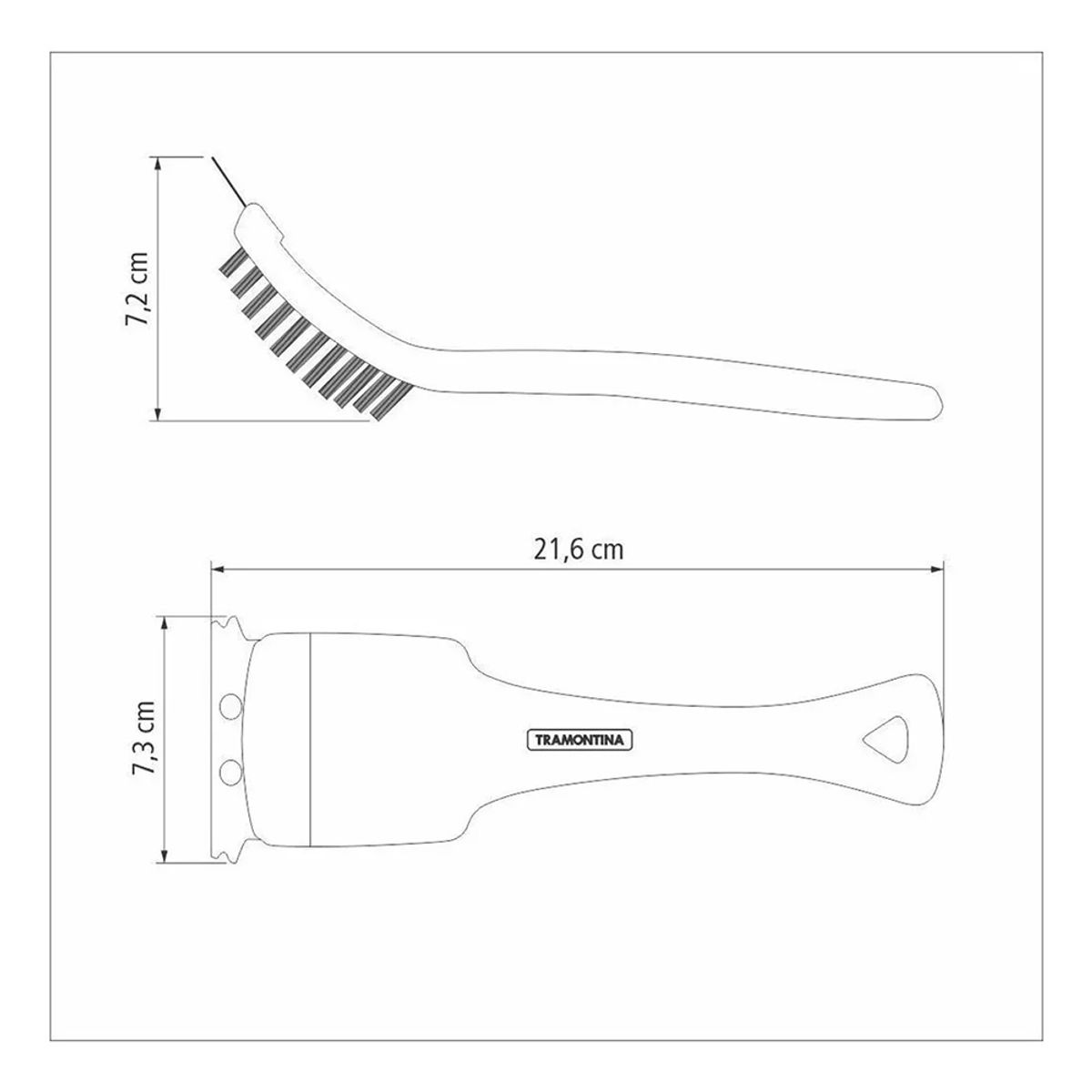 TRAMONTINA - Cepillo Para Limpiar Parrilla 21,6 cm Tramontina