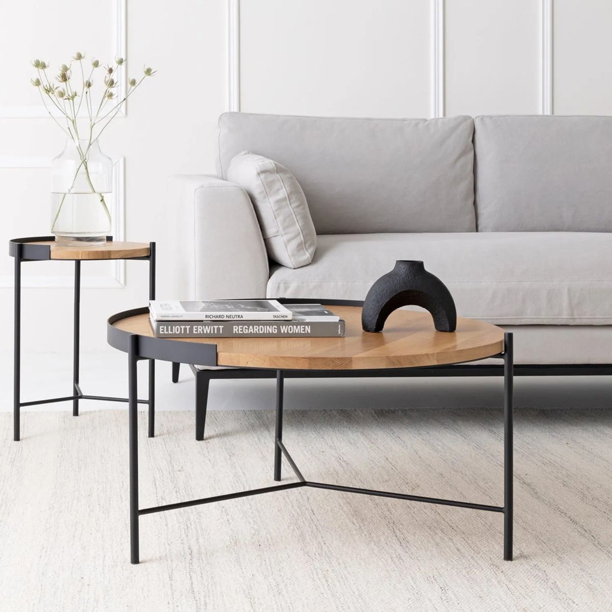 TU MESITA - Mesa de Centro Minimalista Moderno Galvan Color Panela TU MESITA