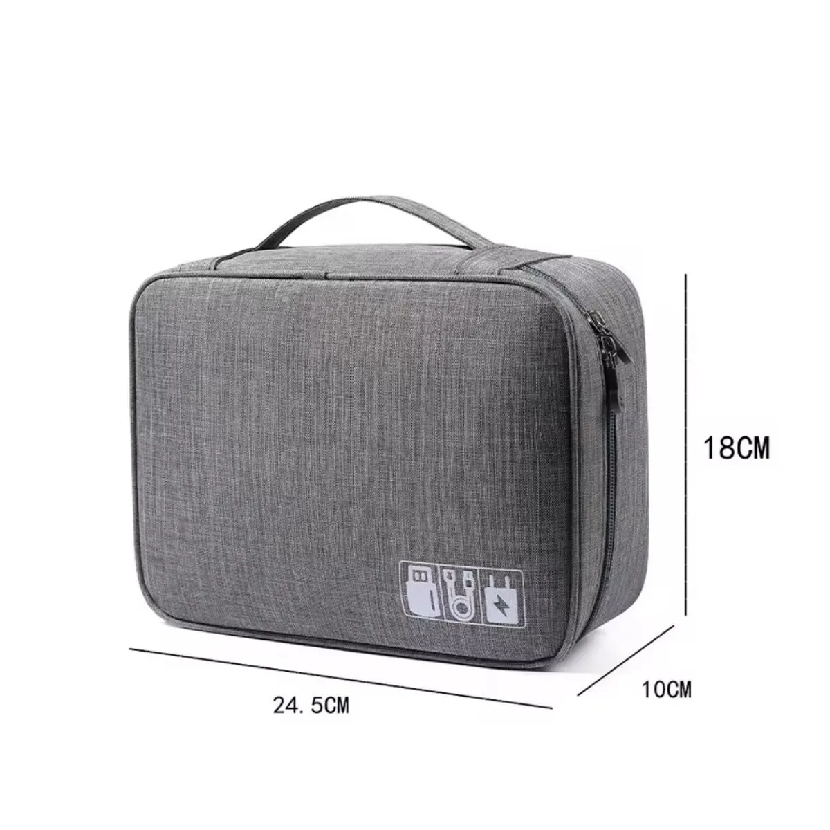 GENERICO - Estuche Organizador Porta Cable-Cargador-Auricular Grande-Negro