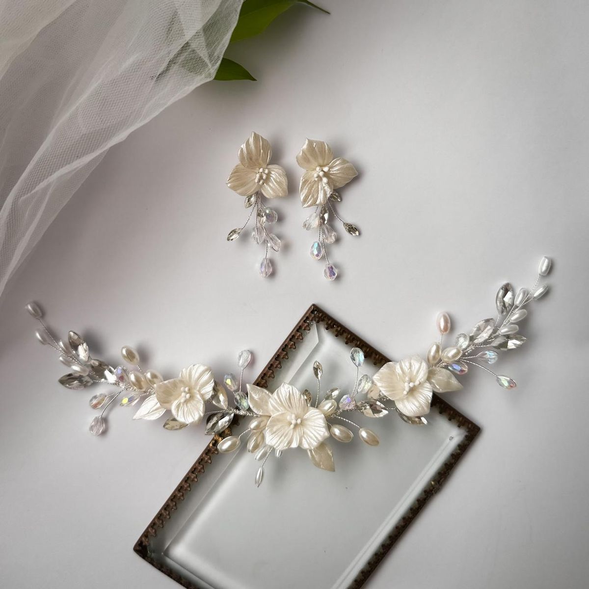 GENERICO - TOCADO TIARA ACCESORIO CABELLO JOYAS DE NOVIA