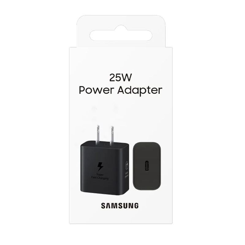 SAMSUNG - Nuevo Adaptador Samsung 25W Original Negro